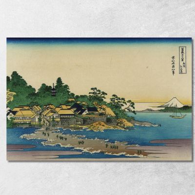 Enoshima In Sagami Province katsushika hokusai khk14 canvas print 