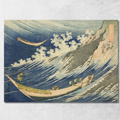 Fishing Boats At Choshi In Shimosa katsushika hokusai khk15 canvas print 