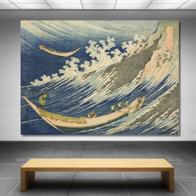 Fishing Boats At Choshi In Shimosa katsushika hokusai khk15 canvas print 