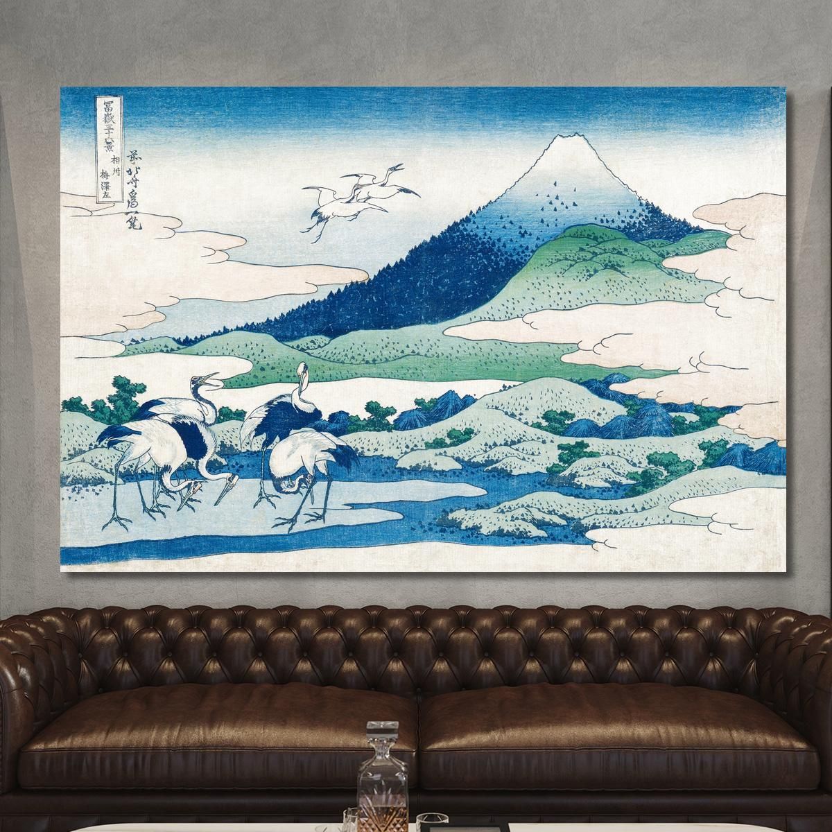 Umezawa Manor In Sagami Province katsushika hokusai khk34 canvas print 