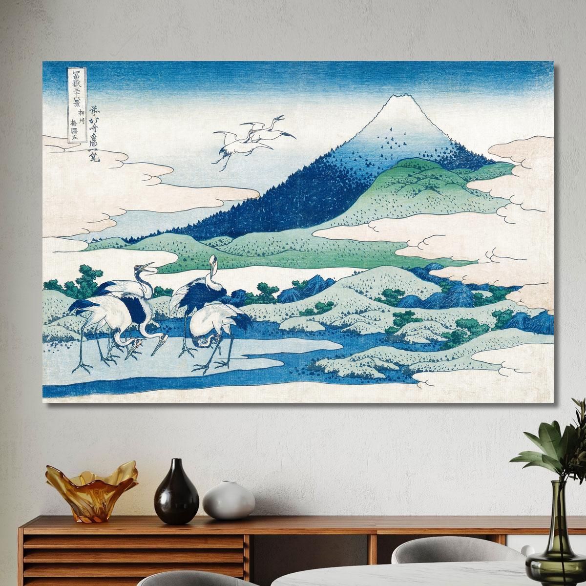 Umezawa Manor In Sagami Province katsushika hokusai khk34 canvas print 