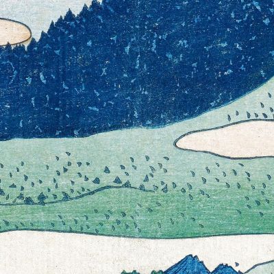 Umezawa Manor In Sagami Province katsushika hokusai khk34 canvas print