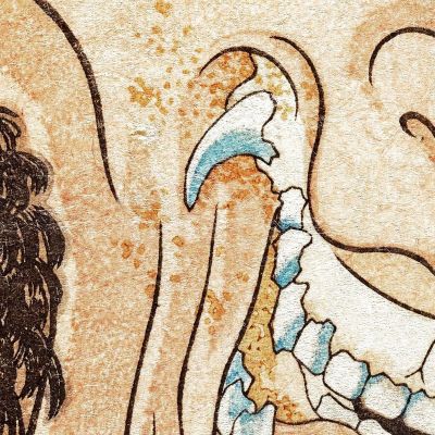 Laughing Demoness katsushika hokusai khk36 canvas print