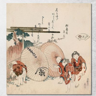 Lost-Love Shell Katashigai katsushika hokusai khk37 canvas print 