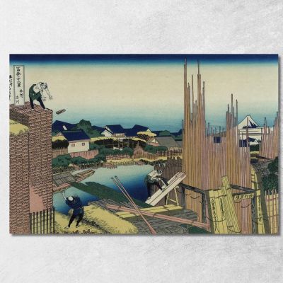 Lumber Yard katsushika hokusai khk38 canvas print 