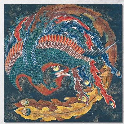 Phoenix Yatai Festival katsushika hokusai khk39 canvas print 