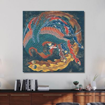 Phoenix Yatai Festival katsushika hokusai khk39 canvas print 