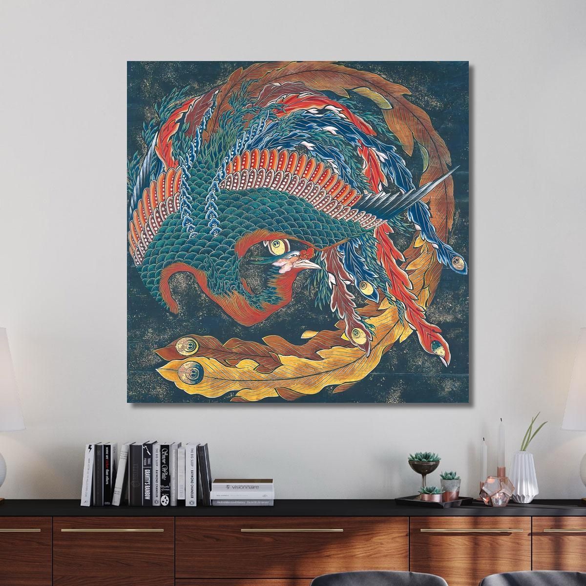 Phoenix Yatai Festival katsushika hokusai khk39 canvas print 