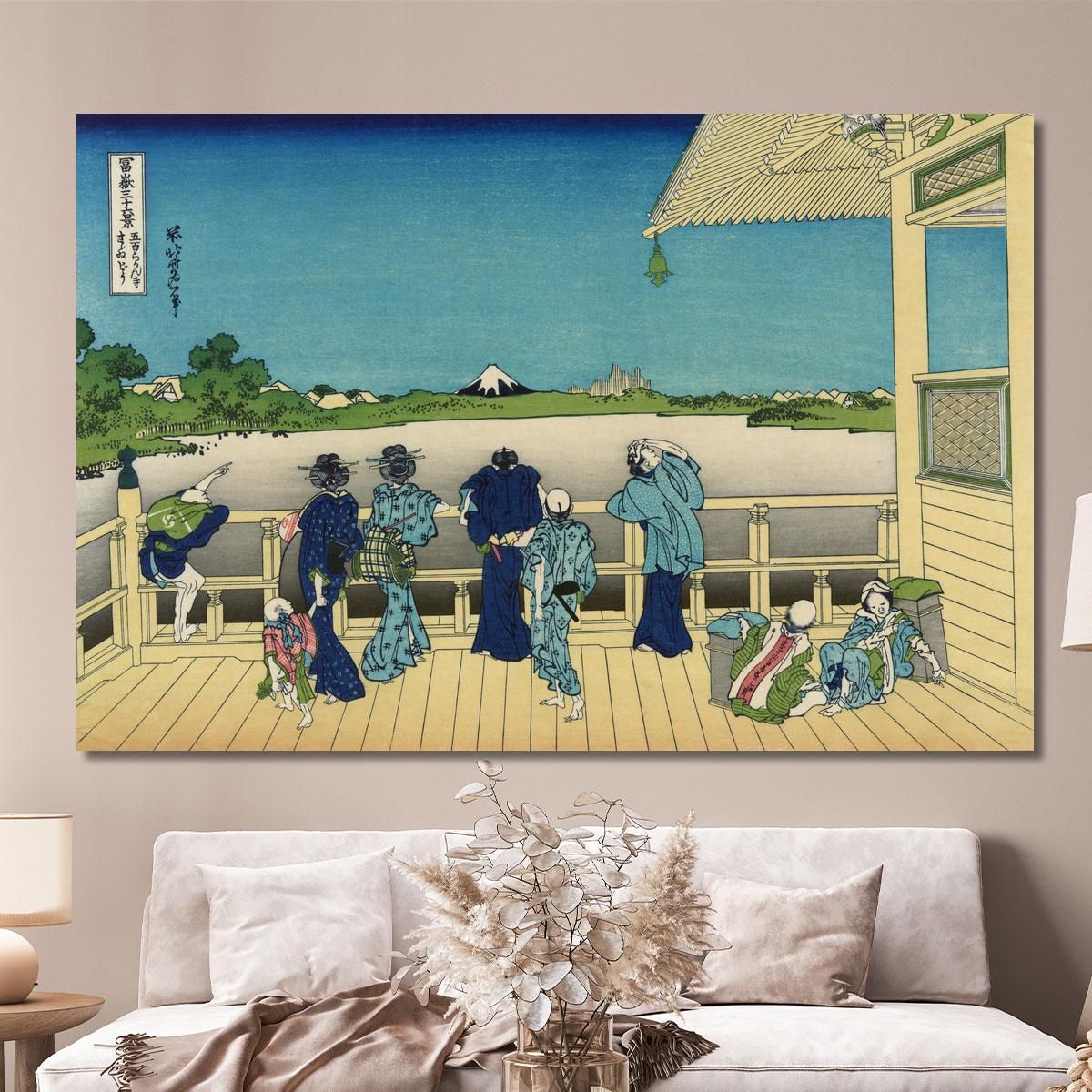 Sazai Hall Temple Of Five Hundred Rankan katsushika hokusai khk59 canvas print 