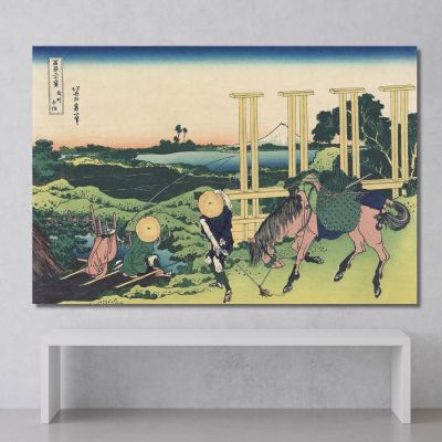 Senju And Musashi Province katsushika hokusai khk60 canvas print 