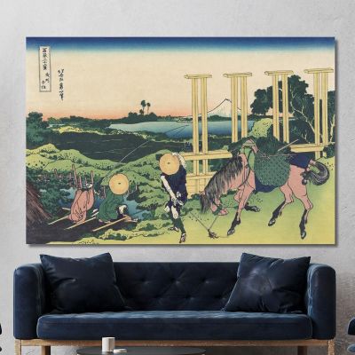 Senju And Musashi Province katsushika hokusai khk60 canvas print 