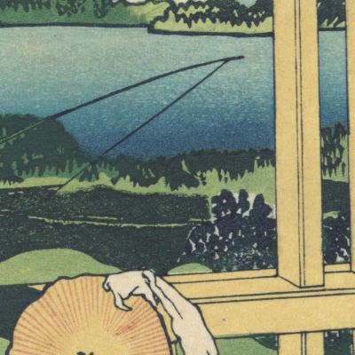 Senju And Musashi Province katsushika hokusai khk60 canvas print