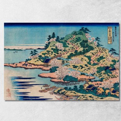 Sesshu Ajigawaguchi Assembly katsushika hokusai khk61 canvas print 