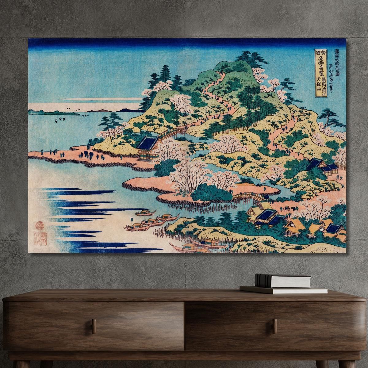 Sesshu Ajigawaguchi Assembly katsushika hokusai khk61 canvas print 