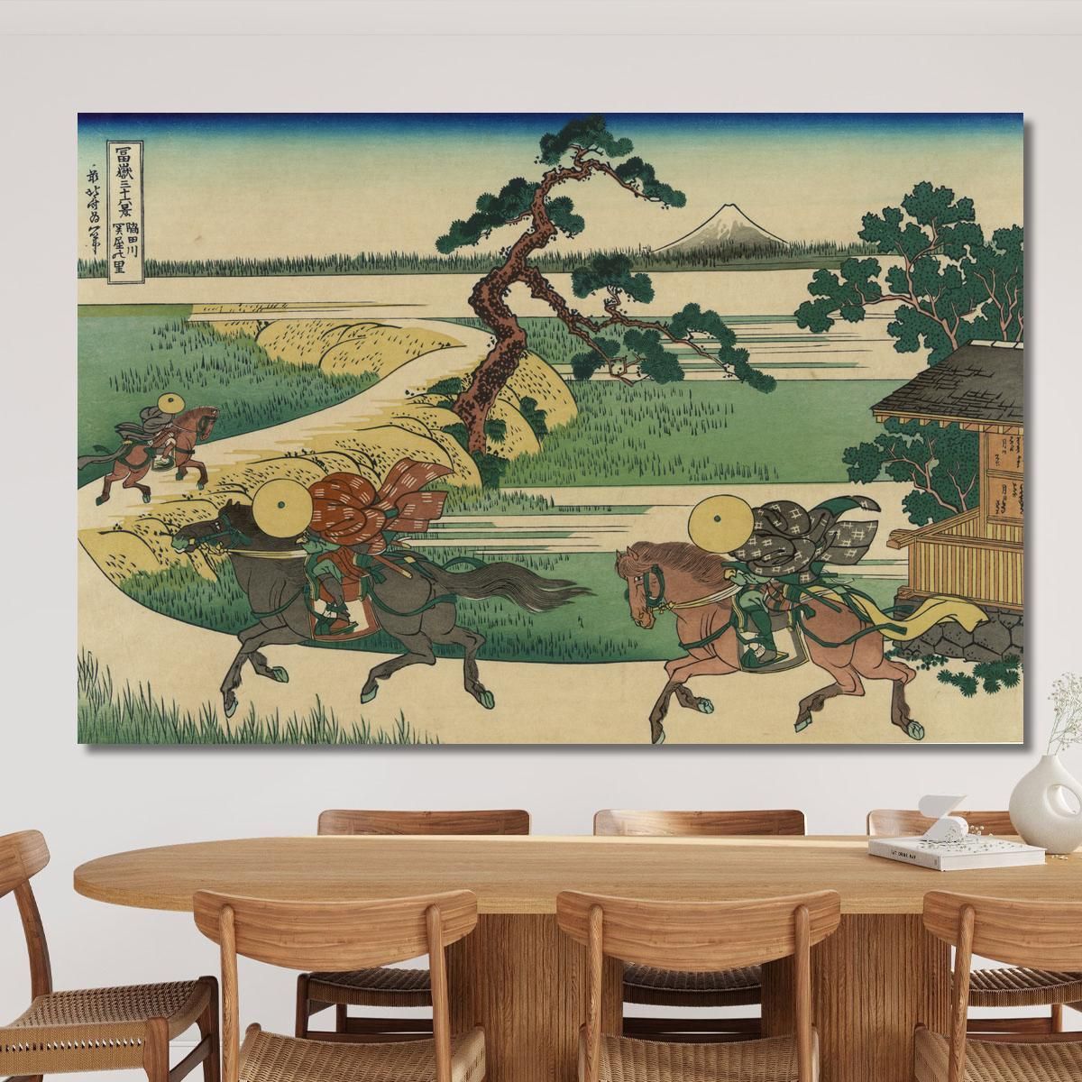 Sumidagawa Sekiya No Sato katsushika hokusai khk68 canvas print 