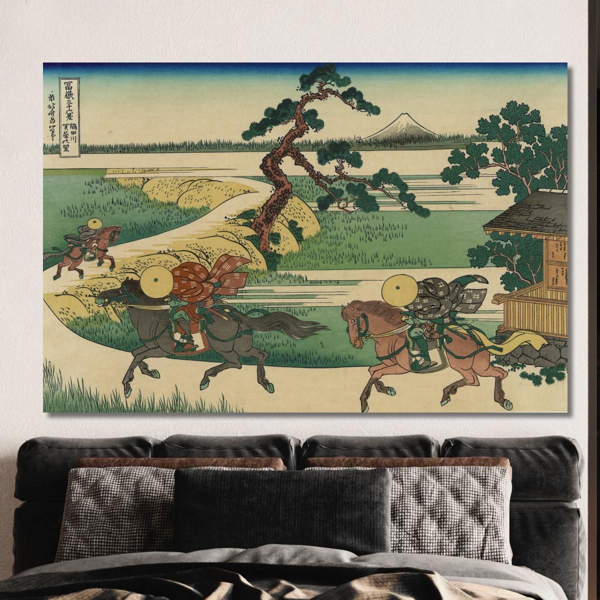 Sumidagawa Sekiya No Sato katsushika hokusai khk68 canvas print 