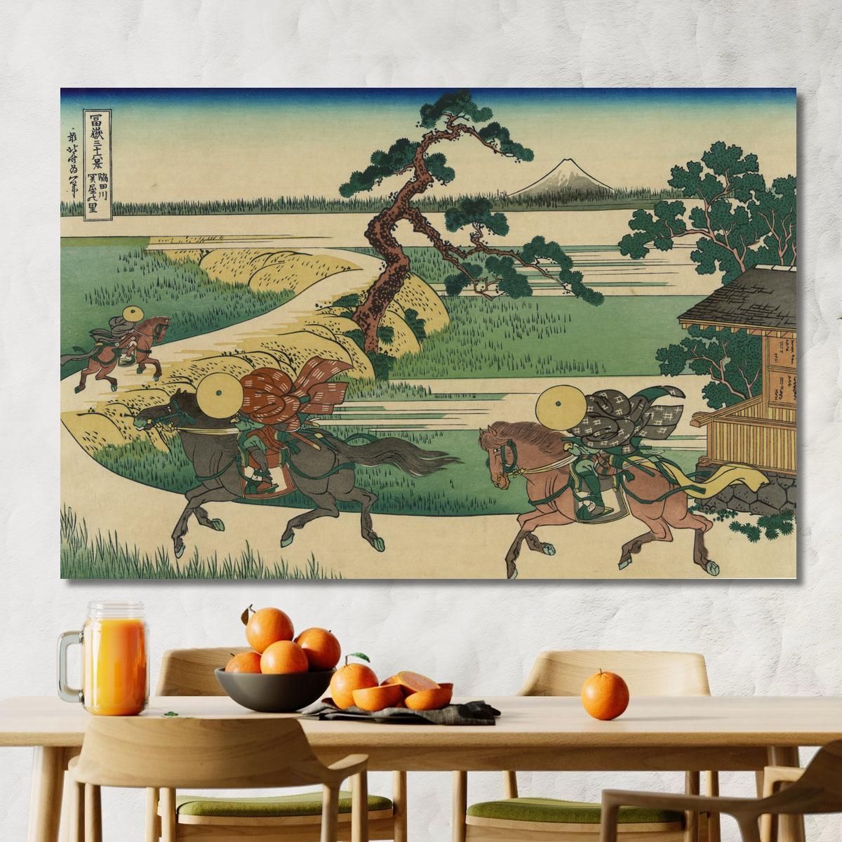 Sumidagawa Sekiya No Sato katsushika hokusai khk68 canvas print 