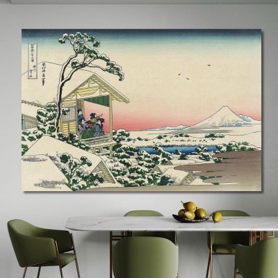 Teahouse At Koishikawa The Morning After A Snowfall katsushika hokusai khk73 canvas print 