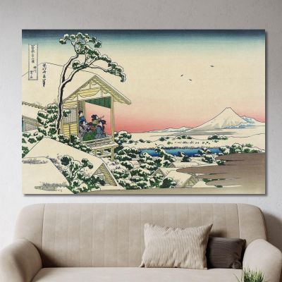 Teahouse At Koishikawa The Morning After A Snowfall katsushika hokusai khk73 canvas print 