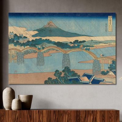 The Brocade Bridge In Suo Province katsushika hokusai khk75 canvas print 