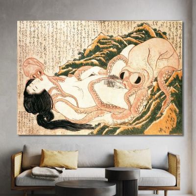 The Dream Of The Fisherman--S Wife katsushika hokusai khk77 canvas print 