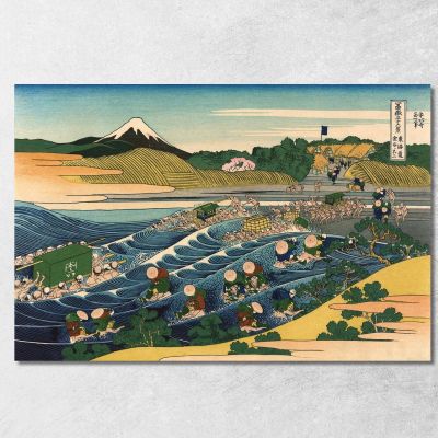 The Fuji Seen From Kanaya On The Tokaido katsushika hokusai khk80 canvas print 