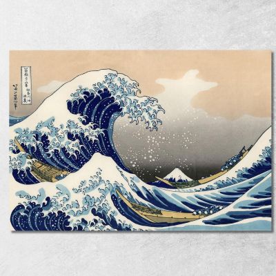 The Great Wave Of Kanagawa Remastered katsushika hokusai khk82 canvas print 