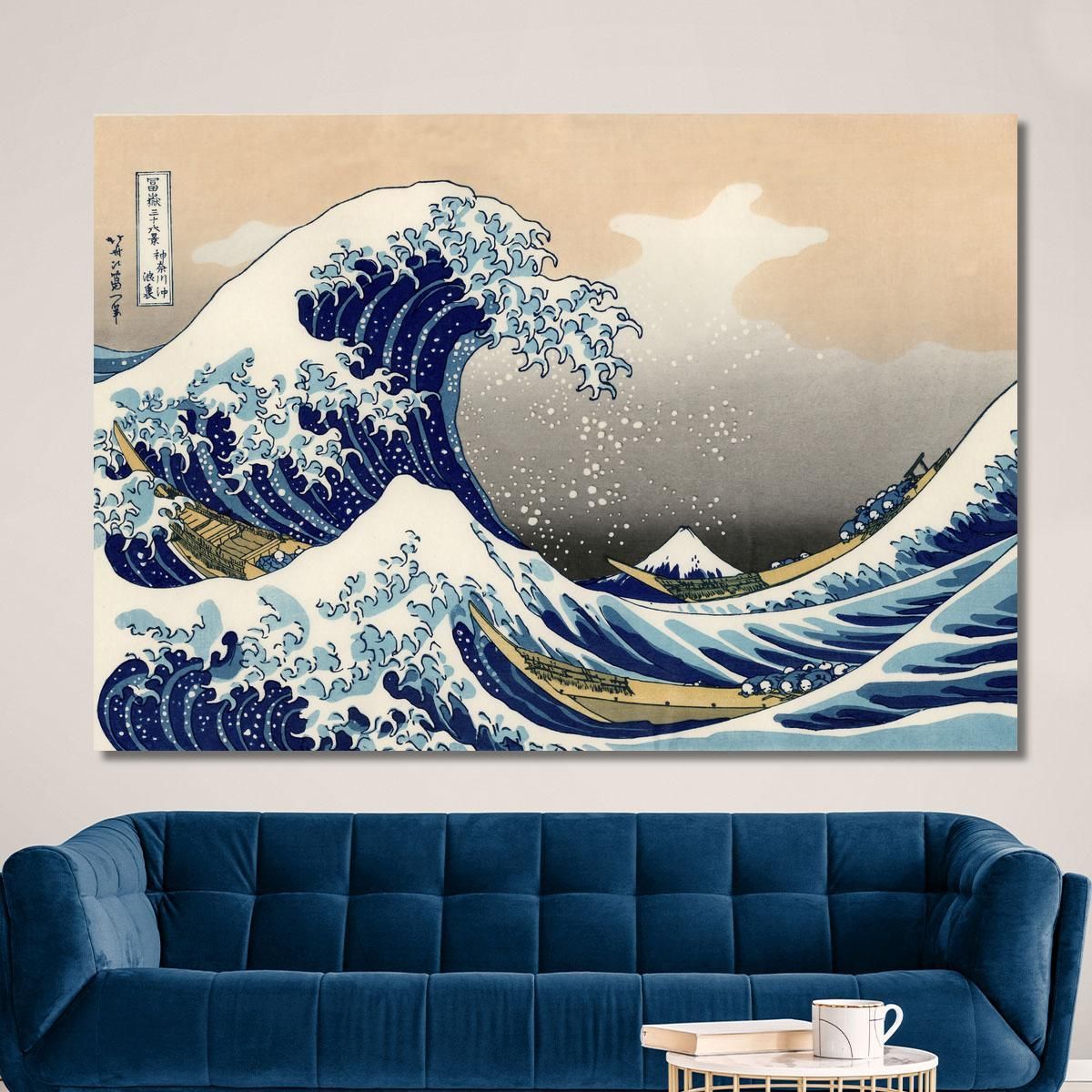 The Great Wave Of Kanagawa Remastered katsushika hokusai khk82 canvas print 