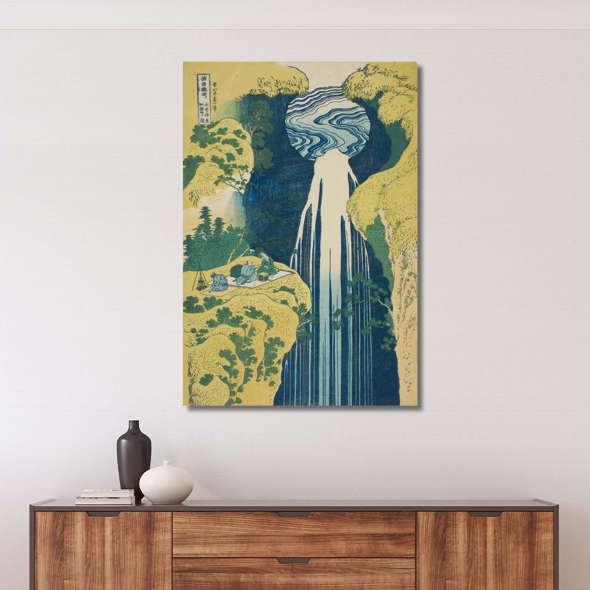 The Waterfall Of Amida Behind The Kiso Road katsushika hokusai khk90 canvas print 