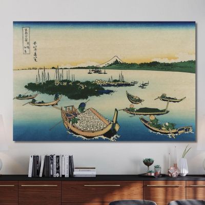 Tsukudajima In Musashi Province katsushika hokusai khk96 canvas print 