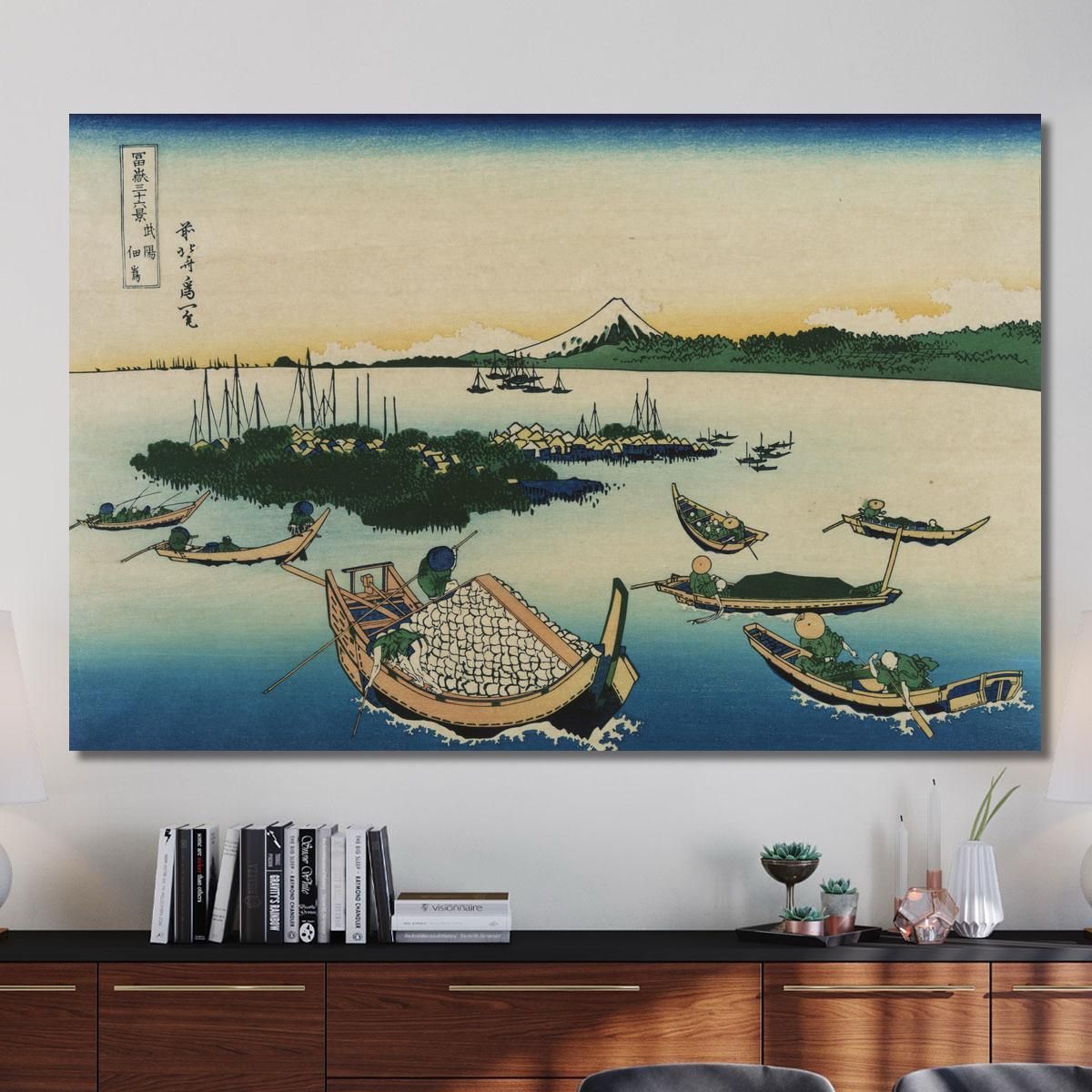 Tsukudajima In Musashi Province katsushika hokusai khk96 canvas print 