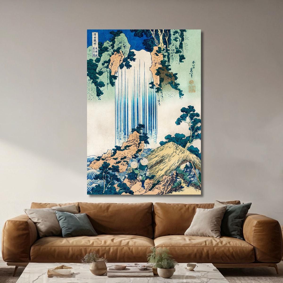 Yoro Waterfall In Mino Province katsushika hokusai khk101 canvas print 