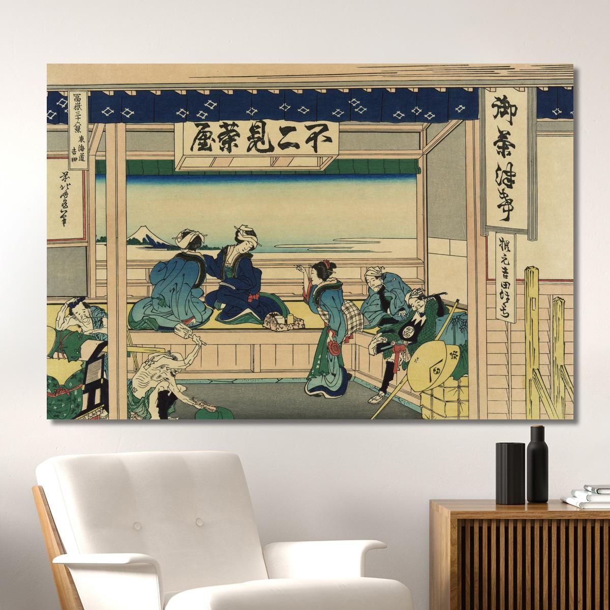 Yoshida On The Tokaido katsushika hokusai khk102 canvas print 