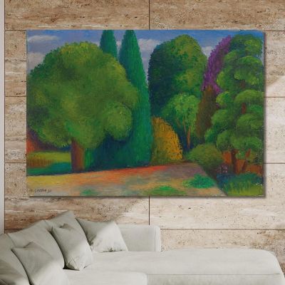 Landscape Row Of Trees Mark Gertler mgr10 canvas print 