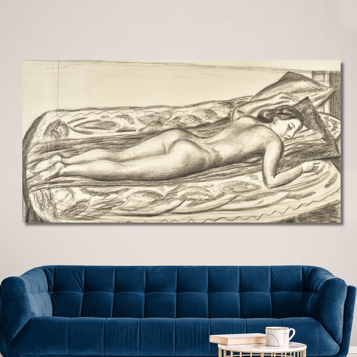 Nude Lying On A Bed Mark Gertler mgr13 canvas print 