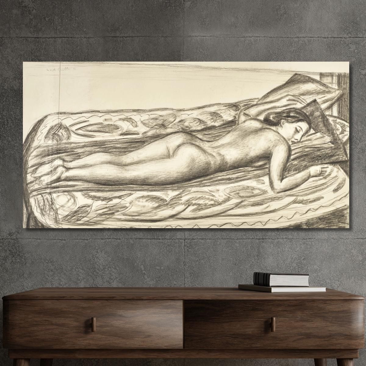 Nude Lying On A Bed Mark Gertler mgr13 canvas print 