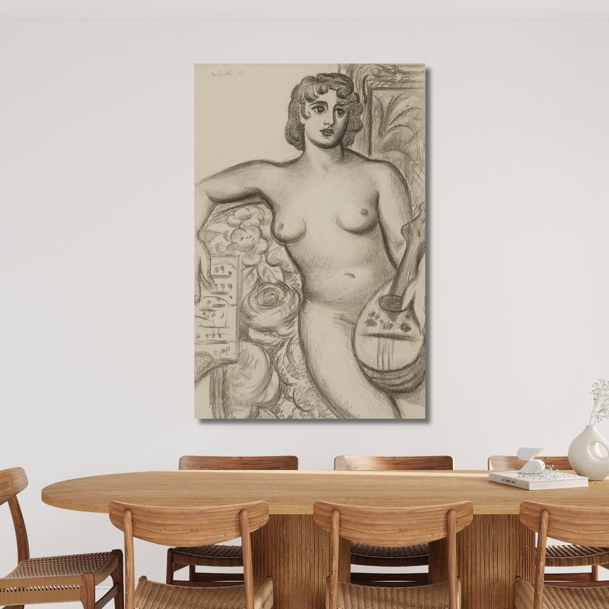 Seated Nude Mark Gertler mgr22 canvas print 