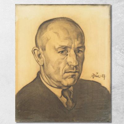 Portrait Of A. H. Tammsaare Nikolai Triik ntr1 canvas print 