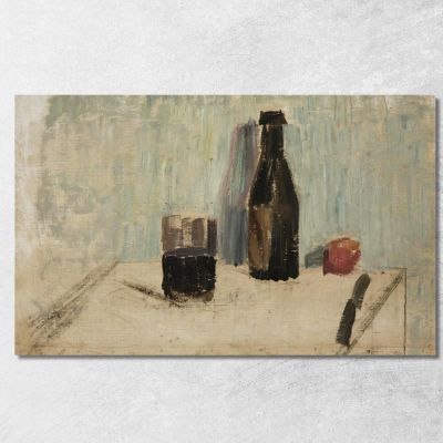Still Life With A Bottle Nikolai Triik ntr28 canvas print 