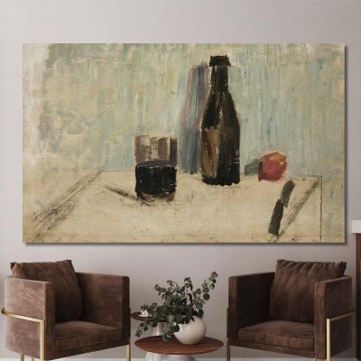 Still Life With A Bottle Nikolai Triik ntr28 canvas print 