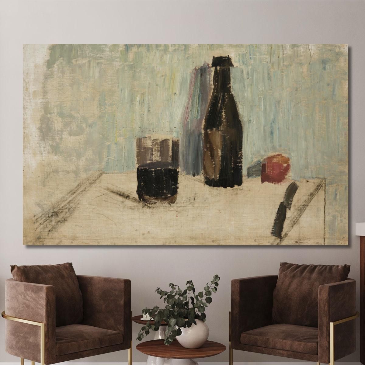 Still Life With A Bottle Nikolai Triik ntr28 canvas print 