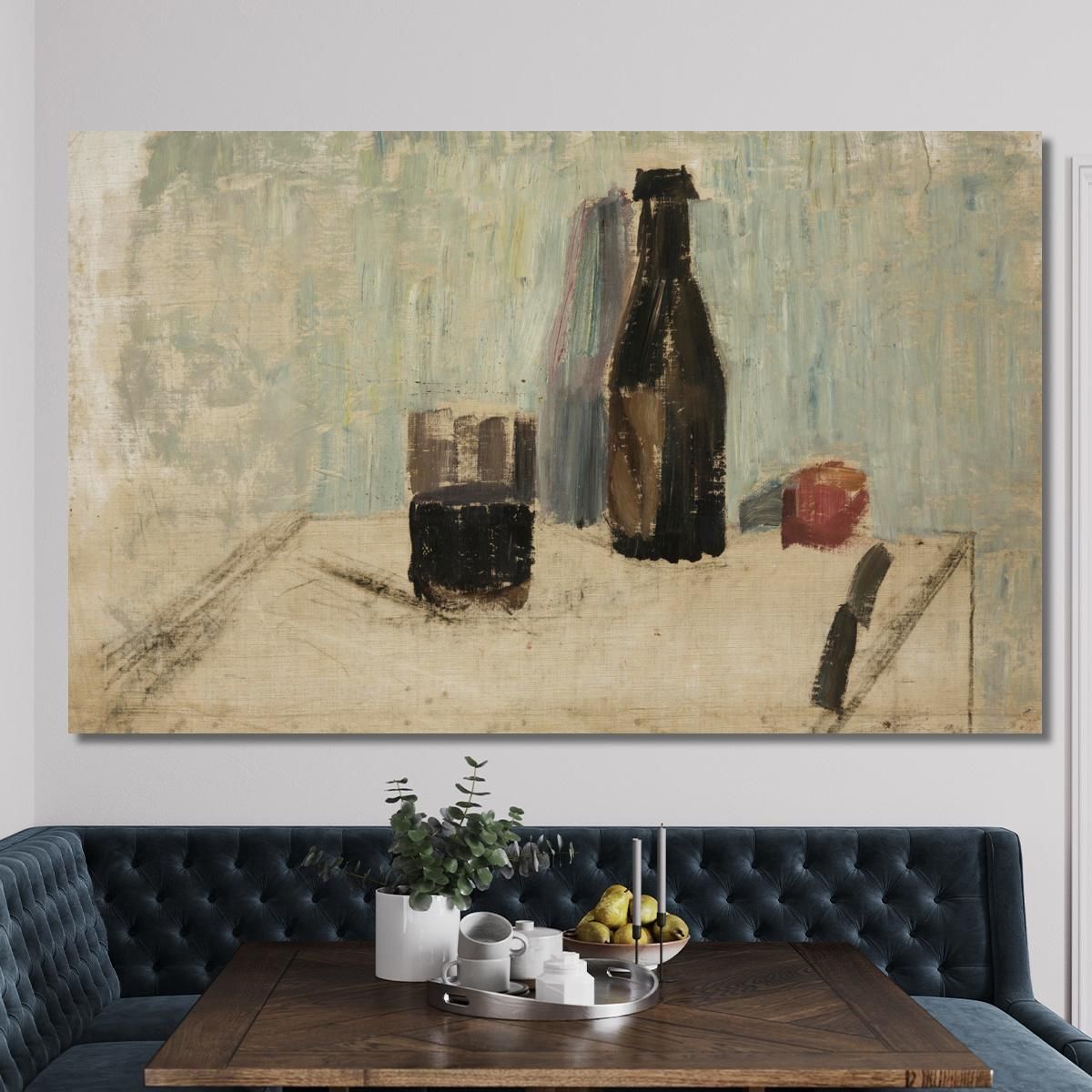 Still Life With A Bottle Nikolai Triik ntr28 canvas print 