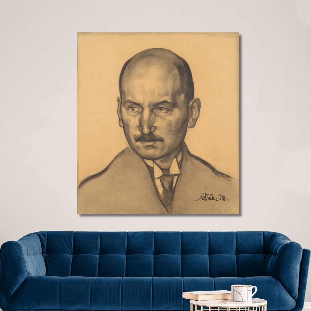 Portrait Of Oskar Lutsu Nikolai Triik ntr31 canvas print 