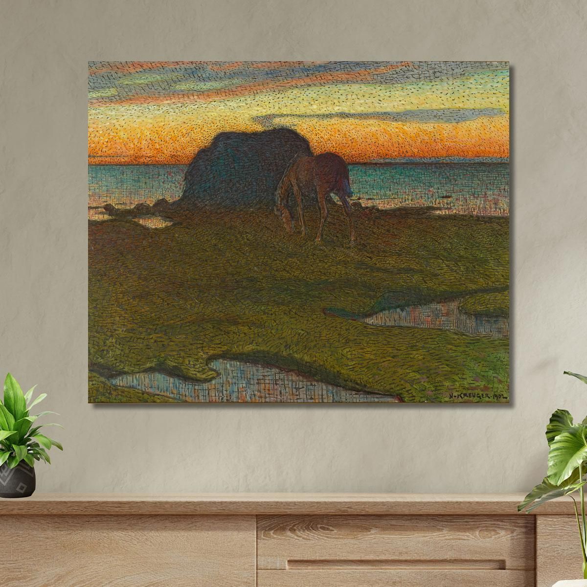 By The Seaweed Stack Nils Kreuger nkr7 canvas print 