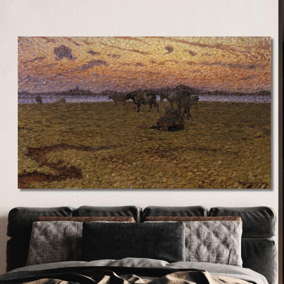 Cows On The Beach Nils Kreuger nkr11 canvas print 