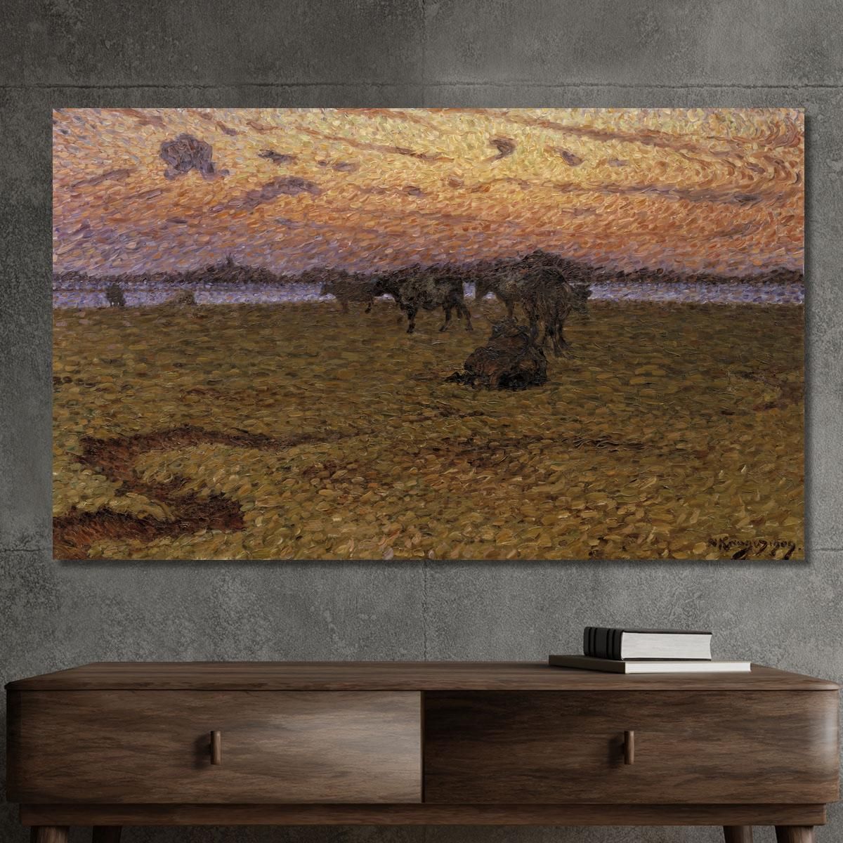 Cows On The Beach Nils Kreuger nkr11 canvas print 