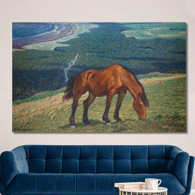 Grazing Horse Nils Kreuger nkr20 canvas print 