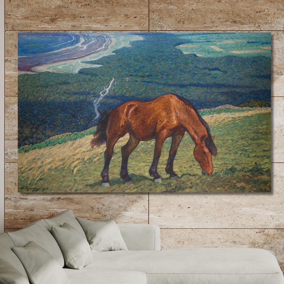 Grazing Horse Nils Kreuger nkr20 canvas print 