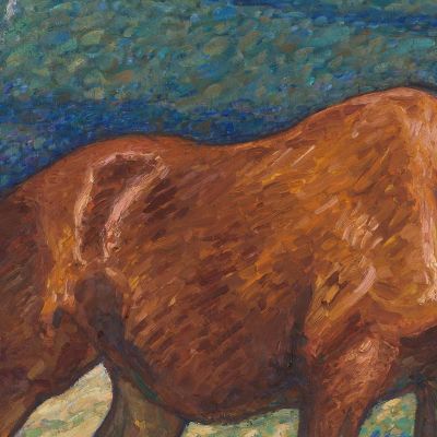 Grazing Horse Nils Kreuger nkr20 canvas print