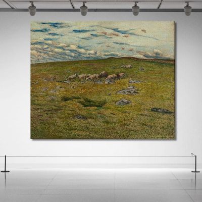 Grazing Sheep Nils Kreuger nkr21 canvas print 